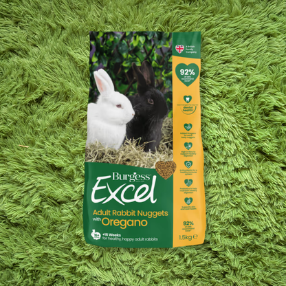 Burgess Excel Natures Blend Adult Rabbit Nuggets with Oregano 1.5kg