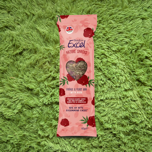 Burgess Excel Forage & Feast Hay Bar with Rose