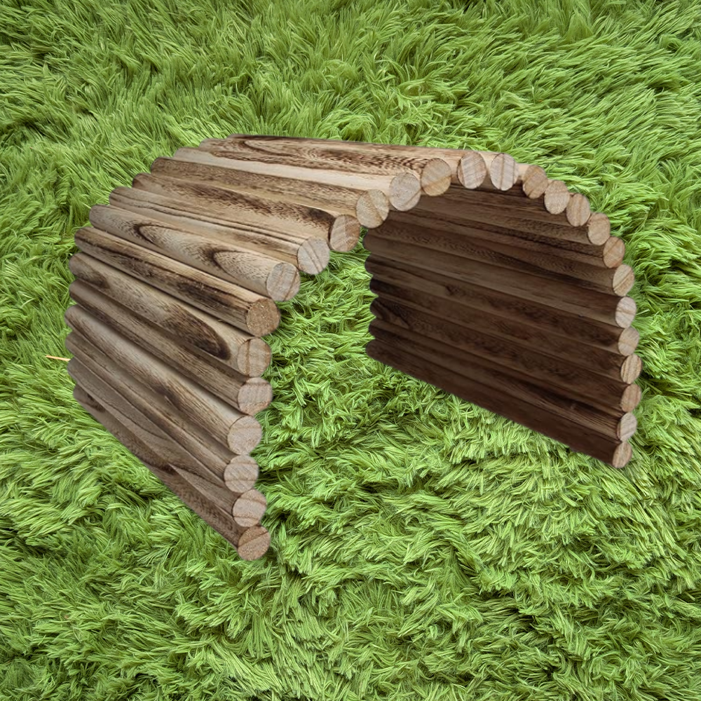 wood log timber tunnel bridge