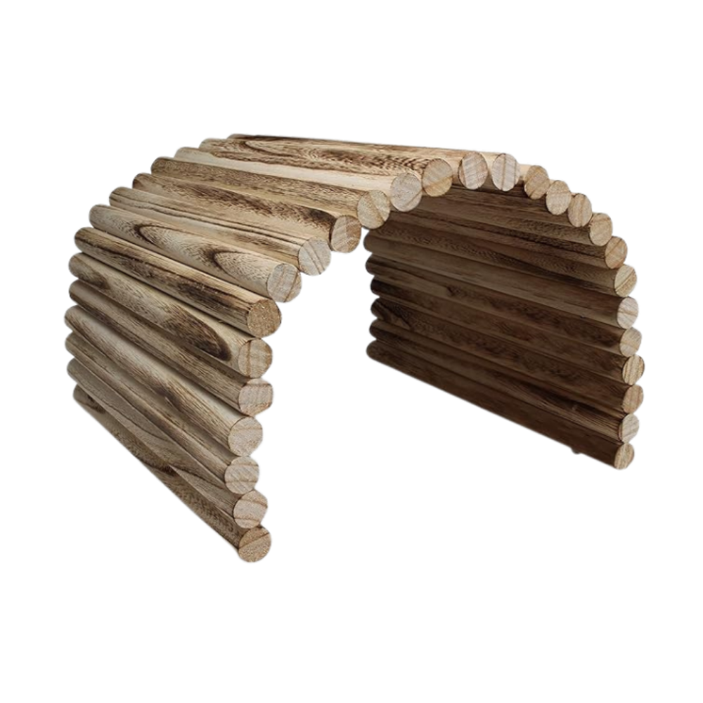 wood log timber tunnel bridge