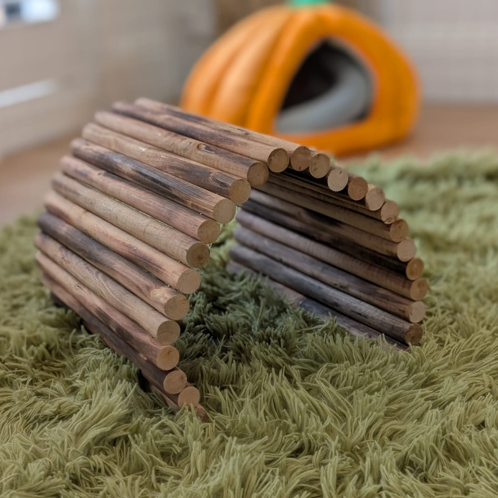 wood log timber tunnel bridge