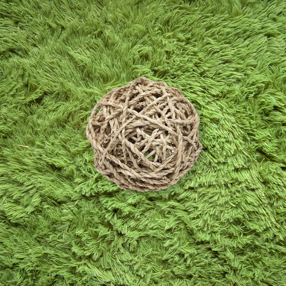 woven seagrass activity ball - small