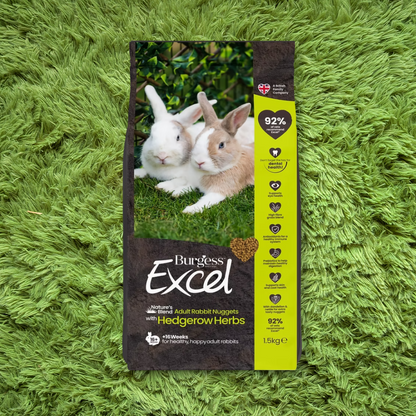 Burgess Excel Natures Blend Adult Rabbit Nuggets with Hedgerow Herbs 1.5kg