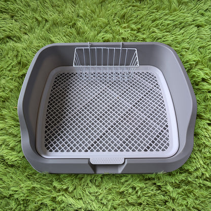 Ergonomic Rabbit Litter Box Toilet with Custom Fit Hay Rack