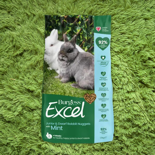 Burgess Excel Natures Blend Dwarf Rabbit Nuggets with Mint 1.5kg