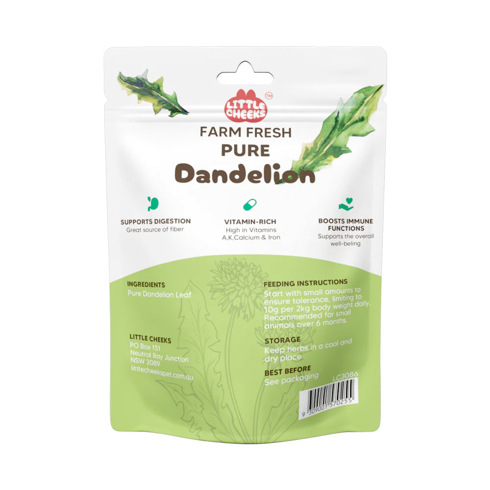 little cheeks farm fresh pure dandelion leaf 50g