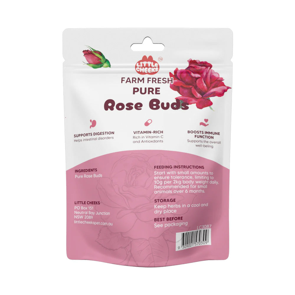 little cheeks farm fresh pure rose buds 60g