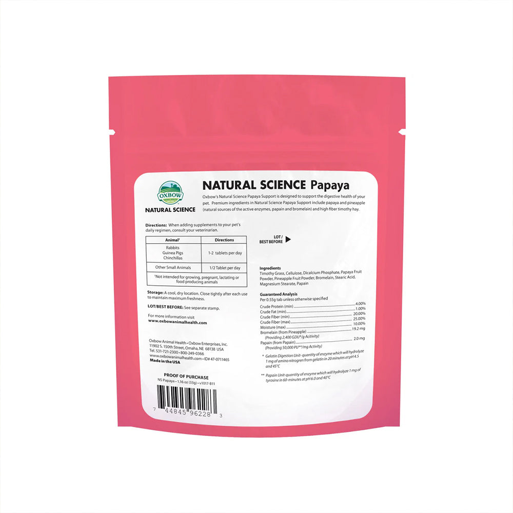 oxbow natural science papaya support