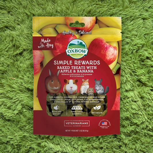 Oxbow Simple Rewards Baked Treats With Apple & Banana