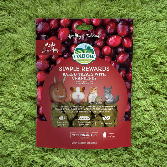 Oxbow Simple Rewards Baked Treats With Cranberry