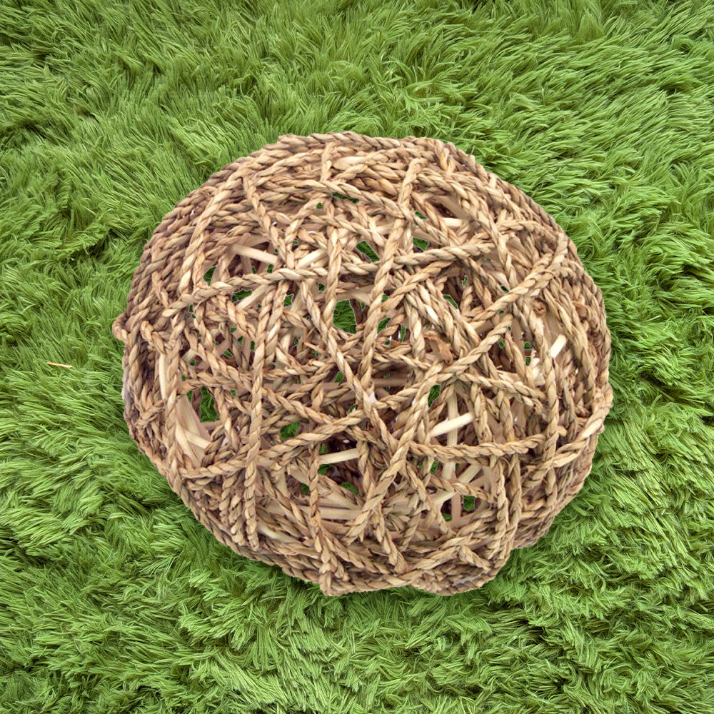 woven seagrass activity ball - large